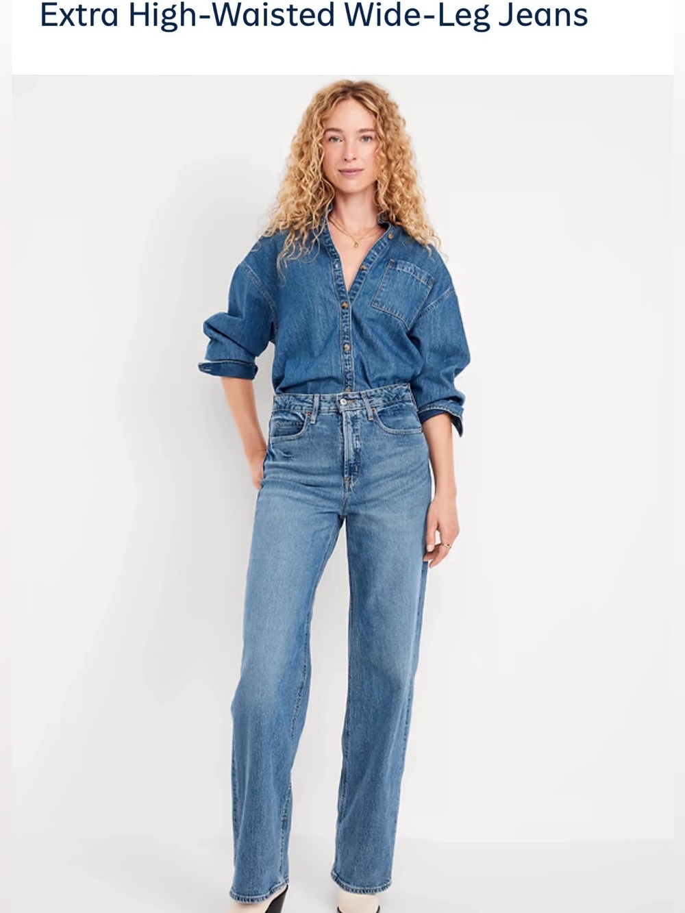 Old Navy Extra High-Waisted Wide-Leg Women’s Jeans in Tall